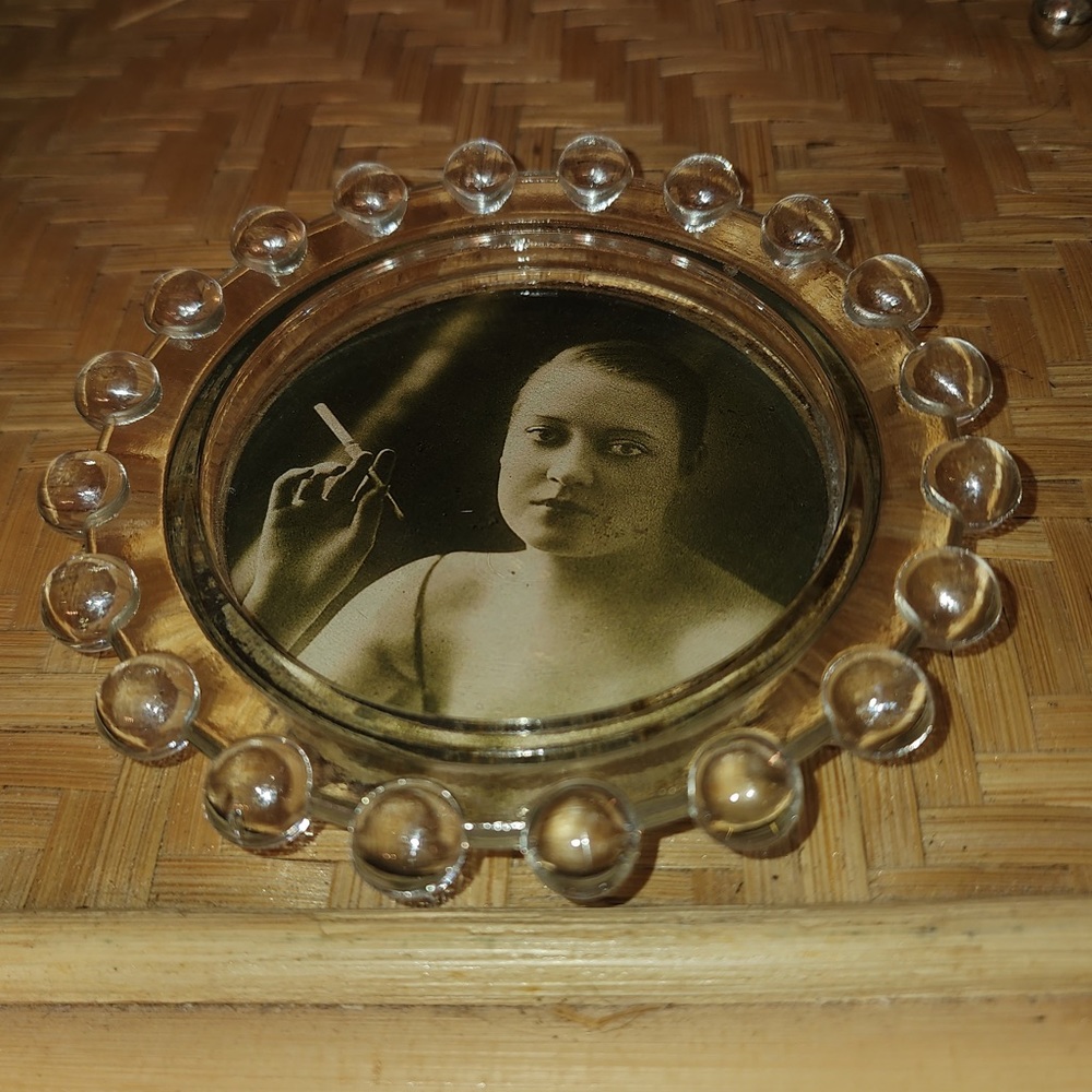 Vintage Imperial Candlewick Boopie Glass Ashtray 5”